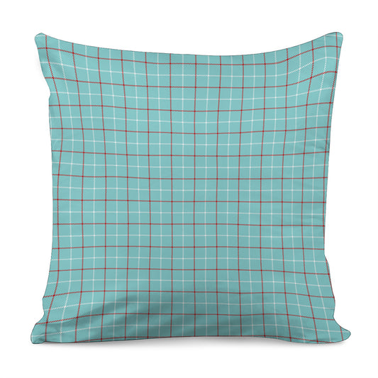 Blue White And Red Tattersall Print Pillow Cover