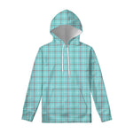 Blue White And Red Tattersall Print Pullover Hoodie