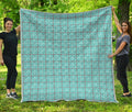 Blue White And Red Tattersall Print Quilt