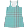 Blue White And Red Tattersall Print Women's Racerback Tank Top