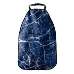 Blue White Marble Print Car Seat Organizers