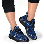Blue White Marble Print Mesh Knit Shoes GearFrost