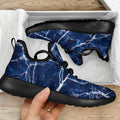 Blue White Marble Print Mesh Knit Shoes