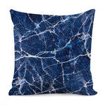 Blue White Marble Print Pillow Cover