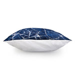 Blue White Marble Print Pillow Cover