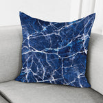 Blue White Marble Print Pillow Cover