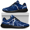 Blue White Marble Print Walking Shoes