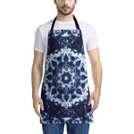 Blue Winter Mandala Print Apron