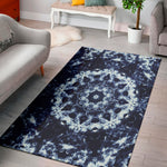 Blue Winter Mandala Print Area Rug