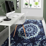 Blue Winter Mandala Print Area Rug