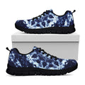 Blue Winter Mandala Print Black Running Shoes