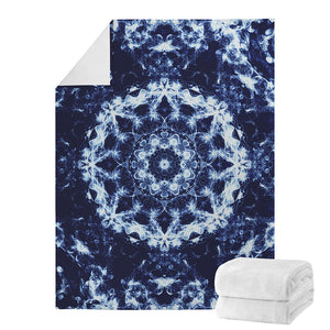 Blue Winter Mandala Print Blanket