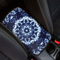 Blue Winter Mandala Print Car Center Console Cover