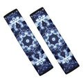 Blue Winter Mandala Print Car Seat Belt Covers
