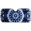 Blue Winter Mandala Print Car Sun Shade