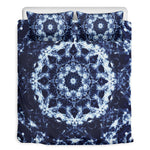 Blue Winter Mandala Print Duvet Cover Bedding Set