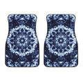 Blue Winter Mandala Print Front Car Floor Mats