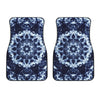 Blue Winter Mandala Print Front Car Floor Mats