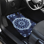 Blue Winter Mandala Print Front Car Floor Mats