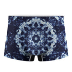 Blue Winter Mandala Print Men's Boxer Briefs