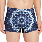 Blue Winter Mandala Print Men's Boxer Briefs