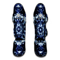 Blue Winter Mandala Print Muay Thai Shin Guards