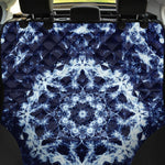 Blue Winter Mandala Print Pet Car Back Seat Cover