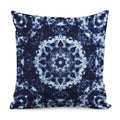 Blue Winter Mandala Print Pillow Cover