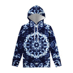 Blue Winter Mandala Print Pullover Hoodie