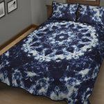 Blue Winter Mandala Print Quilt Bed Set