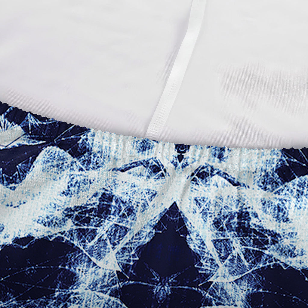 Blue Winter Mandala Print Sofa Cover