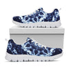 Blue Winter Mandala Print White Sneakers