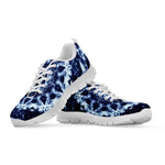 Blue Winter Mandala Print White Sneakers