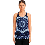 Blue Winter Mandala Print Women's Racerback Tank Top