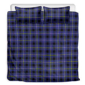 Blue Yellow And Black Plaid Print Duvet Cover Bedding Set