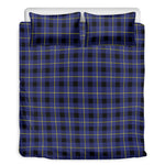 Blue Yellow And Black Plaid Print Duvet Cover Bedding Set