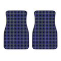 Blue Yellow And Black Plaid Print Front Car Floor Mats