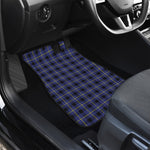 Blue Yellow And Black Plaid Print Front Car Floor Mats
