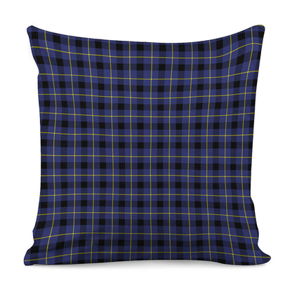 Blue Yellow And Black Plaid Print Pillow Cover