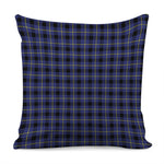 Blue Yellow And Black Plaid Print Pillow Cover