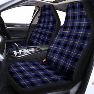 Blue Yellow And Black Plaid Print Universal Fit Car Seat Covers