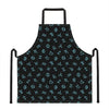 Blue Zodiac Symbols Pattern Print Apron