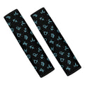 Blue Zodiac Symbols Pattern Print Car Seat Belt Covers