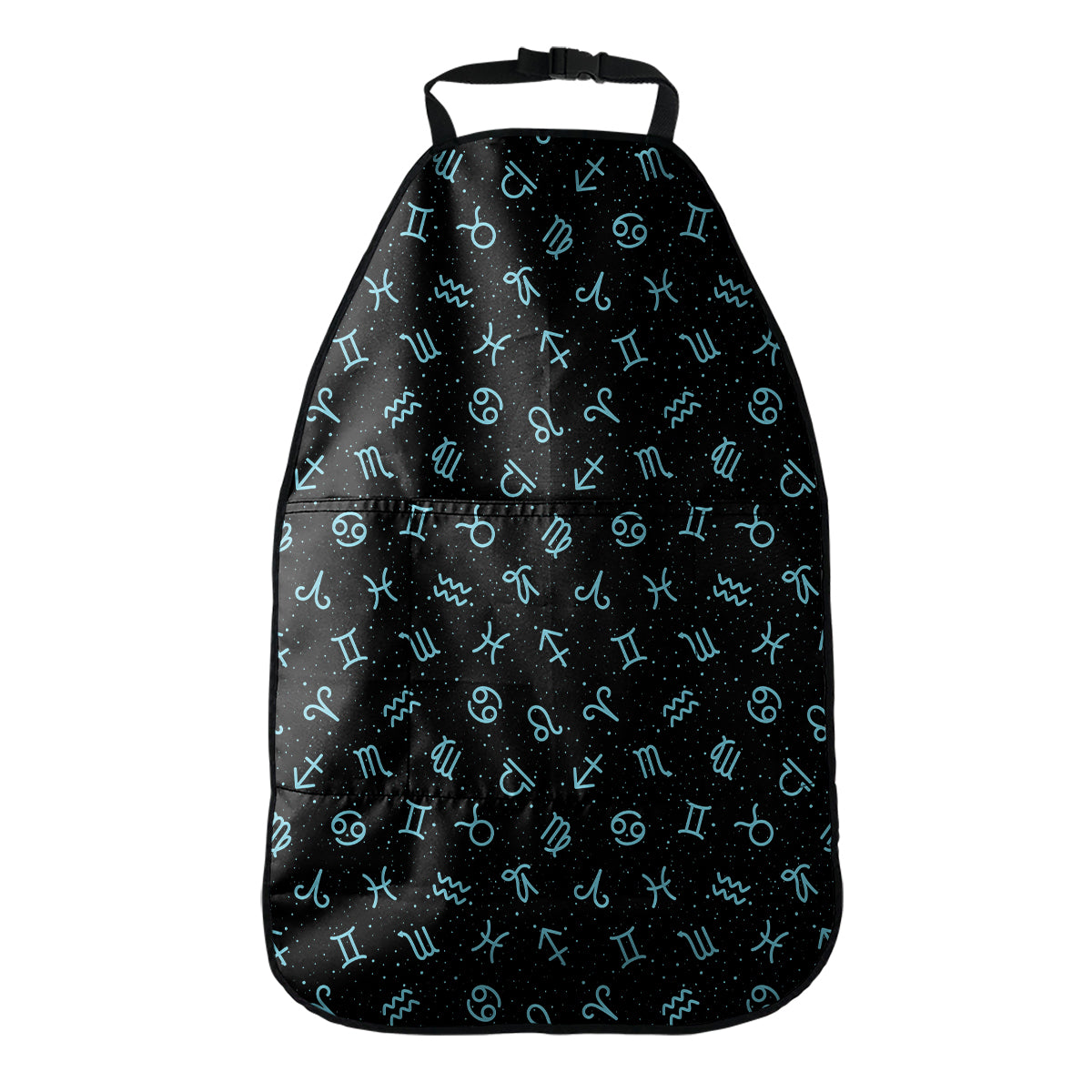 Blue Zodiac Symbols Pattern Print Car Seat Organizers