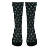 Blue Zodiac Symbols Pattern Print Crew Socks