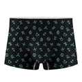 Blue Zodiac Symbols Pattern Print Men's Boxer Briefs