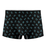 Blue Zodiac Symbols Pattern Print Men's Boxer Briefs