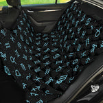Blue Zodiac Symbols Pattern Print Pet Car Back Seat Cover