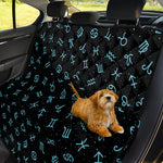 Blue Zodiac Symbols Pattern Print Pet Car Back Seat Cover