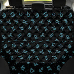 Blue Zodiac Symbols Pattern Print Pet Car Back Seat Cover